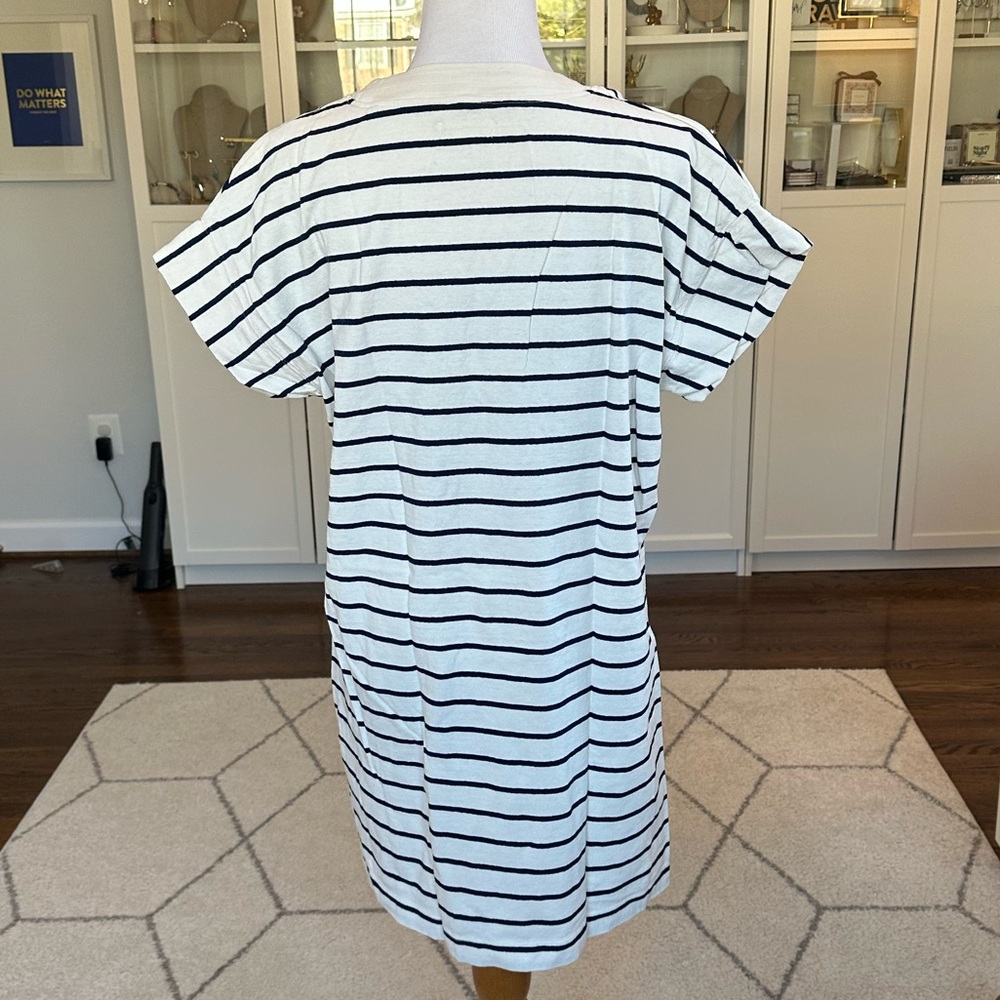 Madewell Vneck Striped Dress - Picture 5 of 7